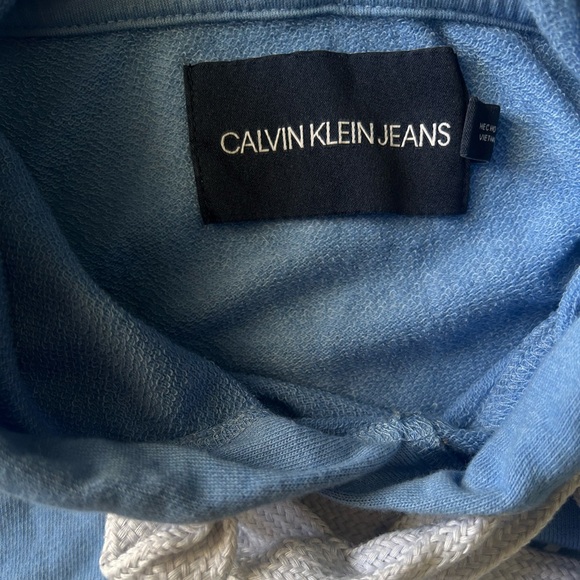 NEW Calvin Klein Jeans Women’s Monogram Logo Tie Dye Block Cropped Hoodie - Picture 6 of 7
